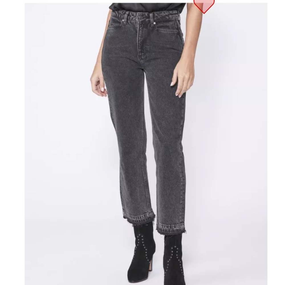 Paige Denim Sarah Straight Ankle Jeans Undone Hem Priscilla Deconstructed NWT - Picture 16 of 16